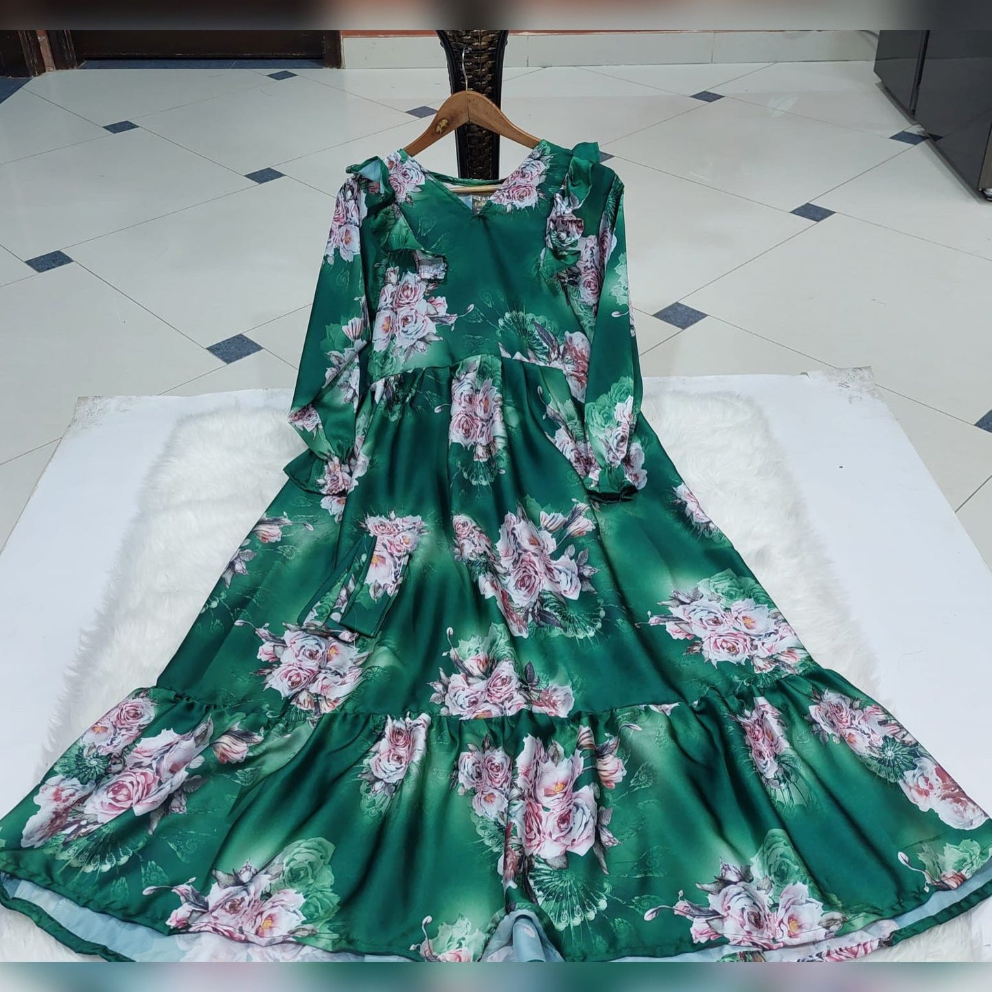 LEAFY - Silk Long Dress