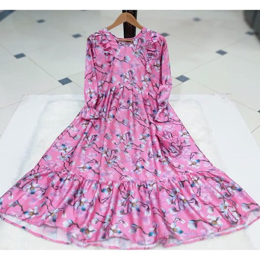 PINKY- Silk Long Dress